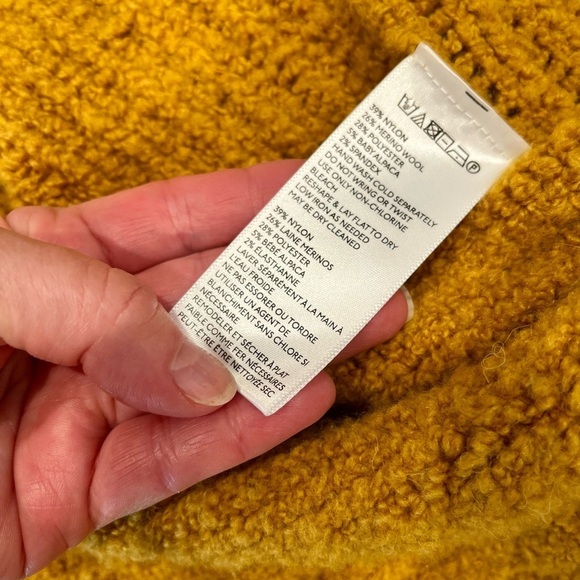 Anthropologie Sleeping on Snow Cardigan Sweater XS Caramel Mustard Yellow - Picture 12 of 12